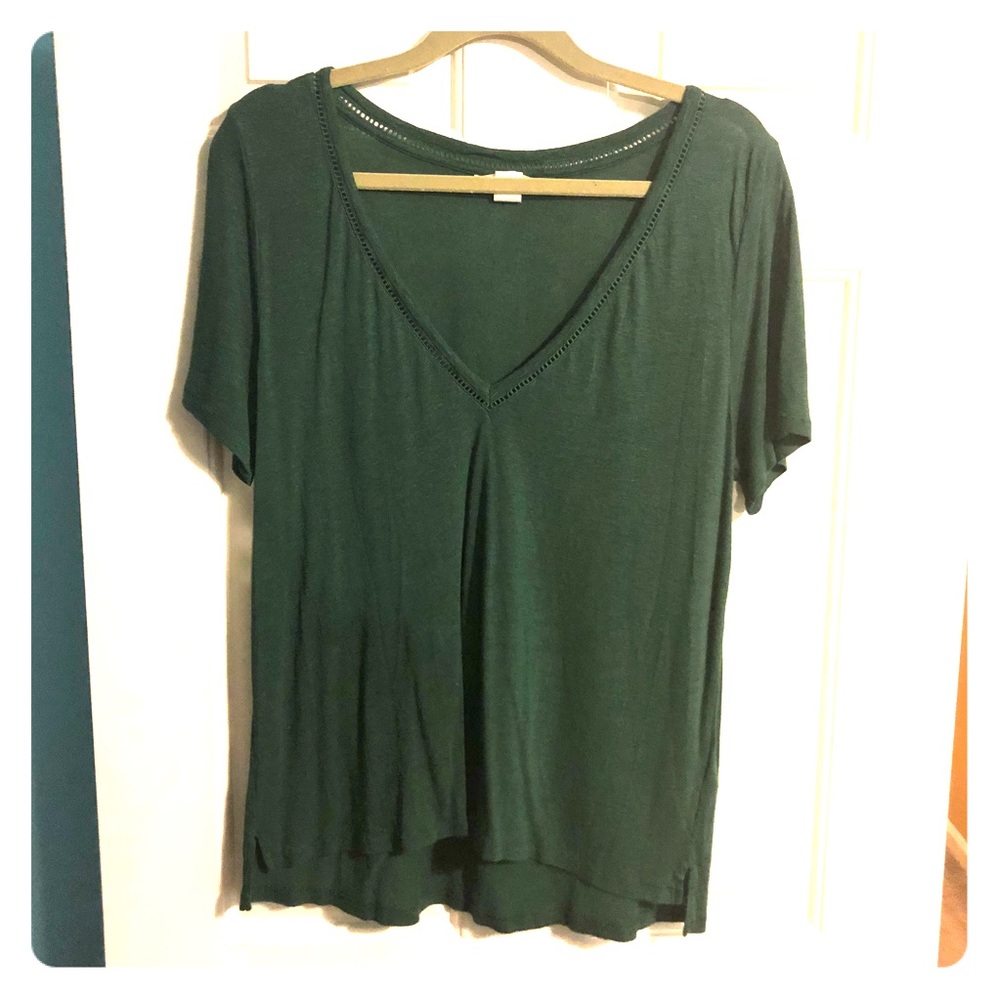 H&M Green V Neck Top